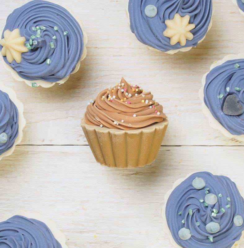 Cupcake Seifen Flatlay