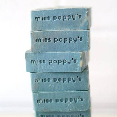 Stapel mit gestempelter Seife